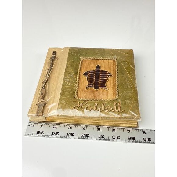 Handmade Leaf Sea Turtle Hawaii Photo Album Scrapbook NEW 7.5in L x 7.5in W AF07 - Picture 7 of 7